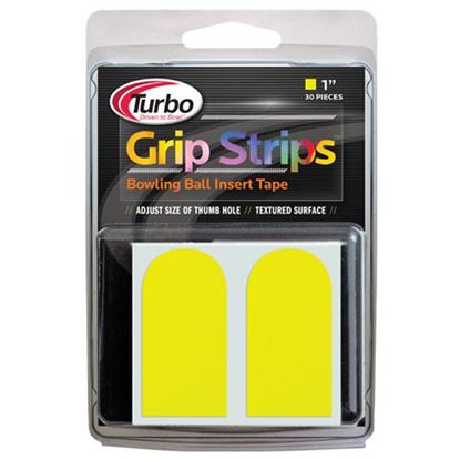 Picture of Turbo Grip Strips Tape Yellow 1" Precut Fitting Tape 30 Count