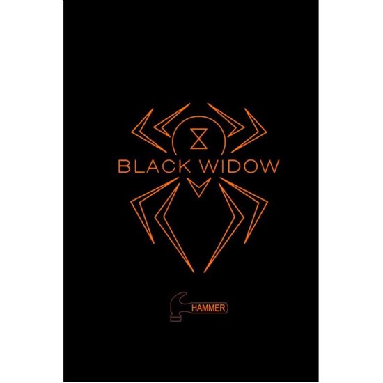 Picture of Hammer Black Widow Black Orange Logo Bowling Towel