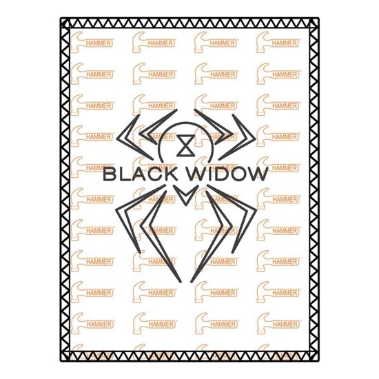 Picture of Hammer Black Widow Black Orange SD Leather Bowling Shammy