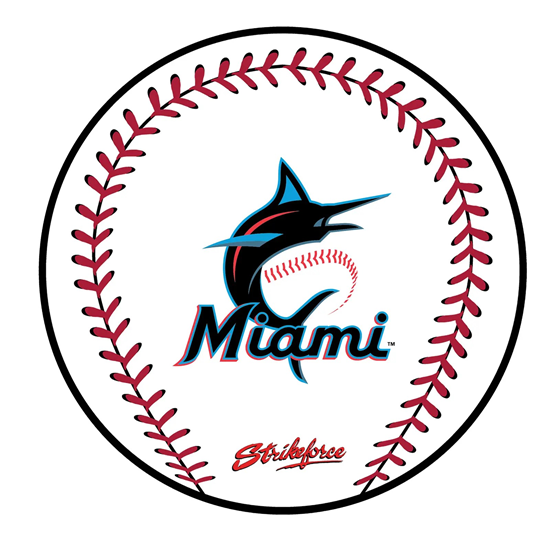 Picture of KR Strikeforce MLB Miami Marlins Round Baseball Shammy