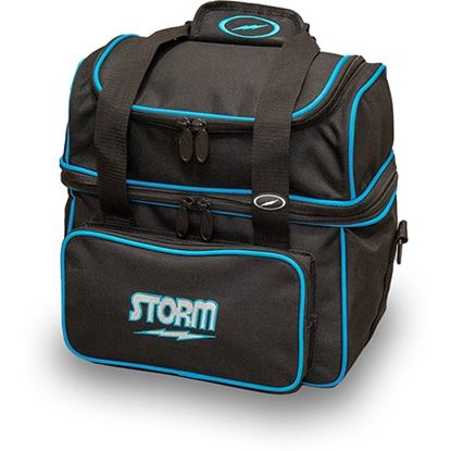 Picture of Storm 1 Ball Flip Tote Single Black Electric Blue Bowling Bag