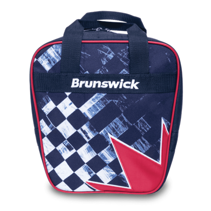 Picture of Brunswick Spark 1 Ball Single Tote Checkered Flag Bowling Bag
