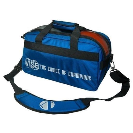 Picture of VISE 2 Ball Clear Top Blue Bowling Bag