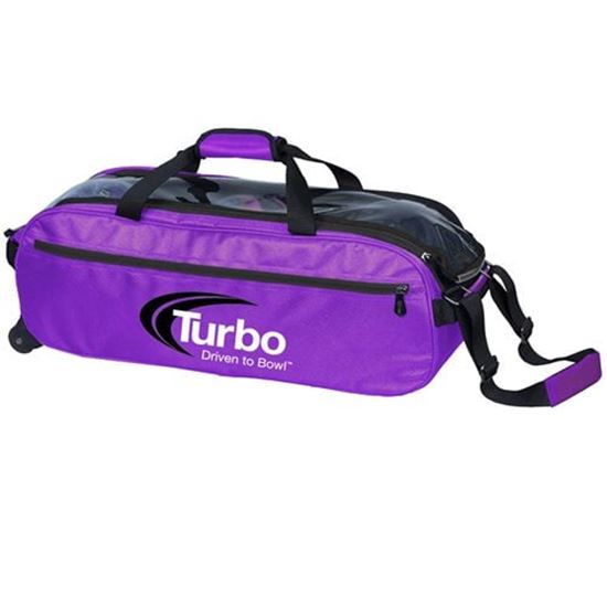 Picture of Turbo Pursuit 3 Ball Travel Tote Purple Bowling Bag
